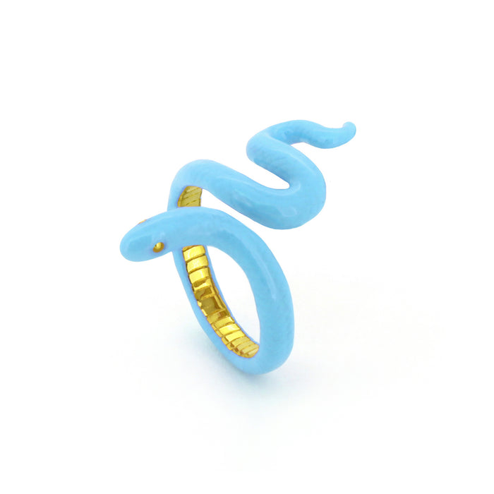 M Snake Blue Ring | Candy Snake