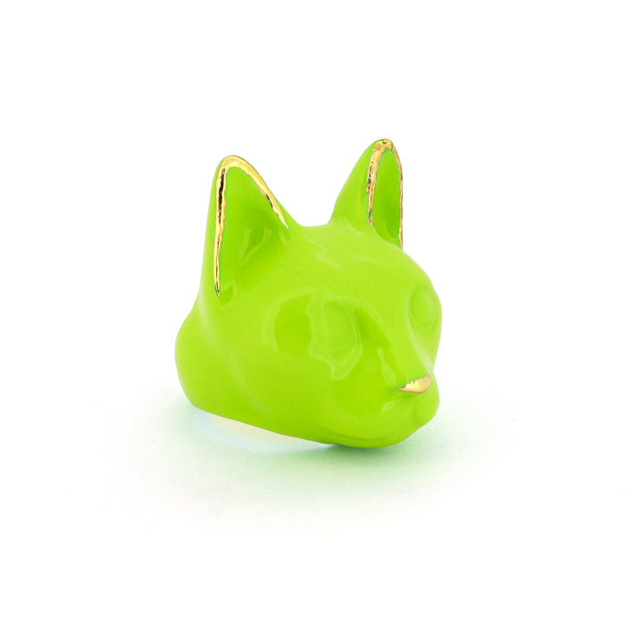 Lime Green Cat Ring | MaewMarch