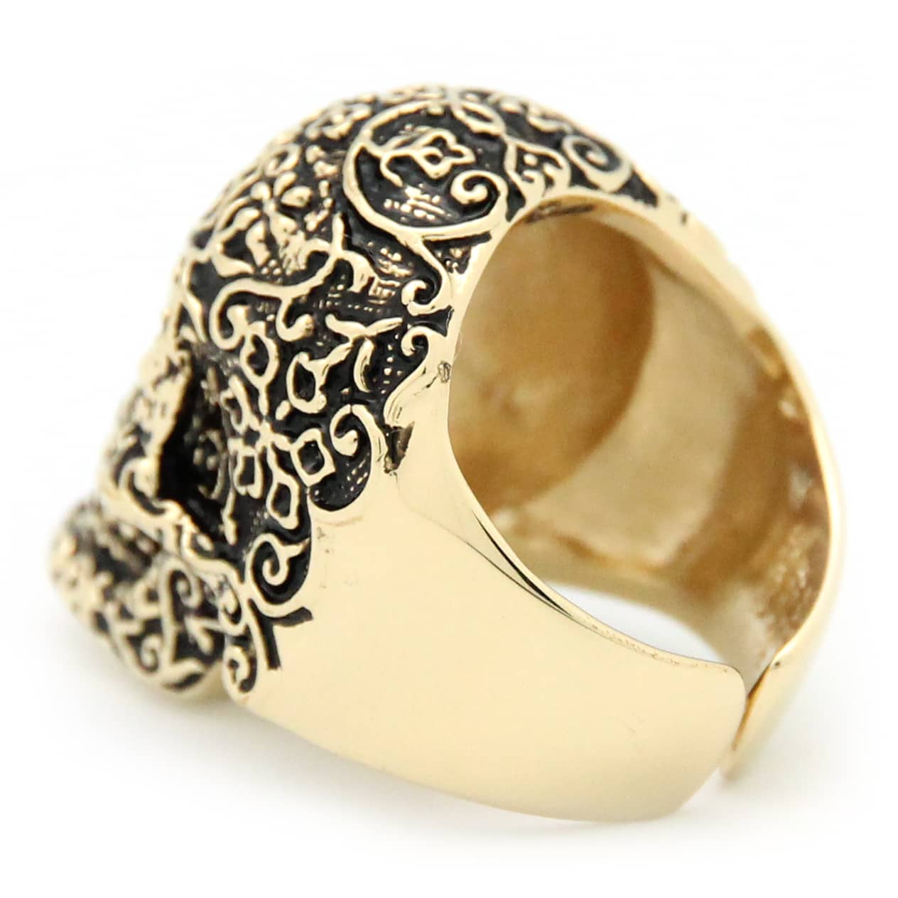 Filigree Skull Gold-Black Ring | Filigree Skull
