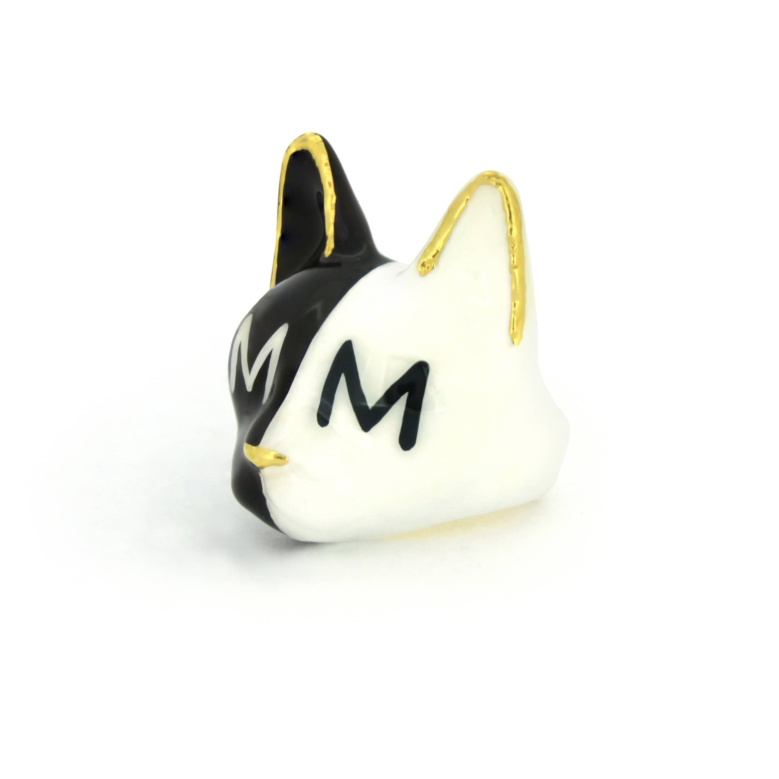 Half B&W Cat Ring | MaewMarch