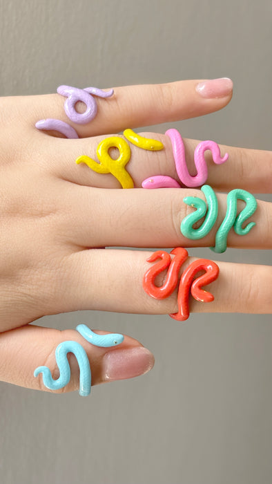 L Snake Yellow Ring | Candy Snake