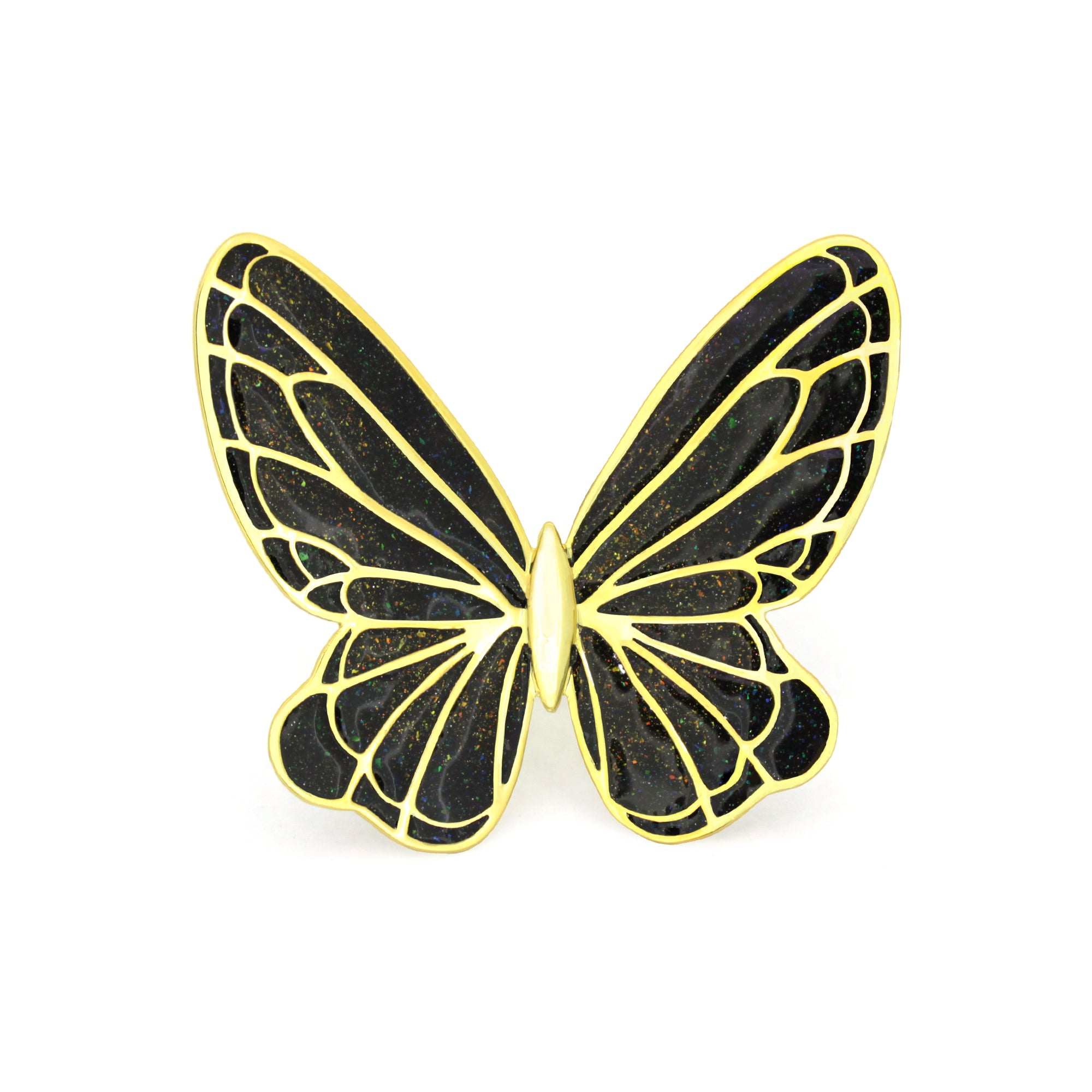 Artisan-crafted butterfly enamel ring showcasing unique craftsmanship.