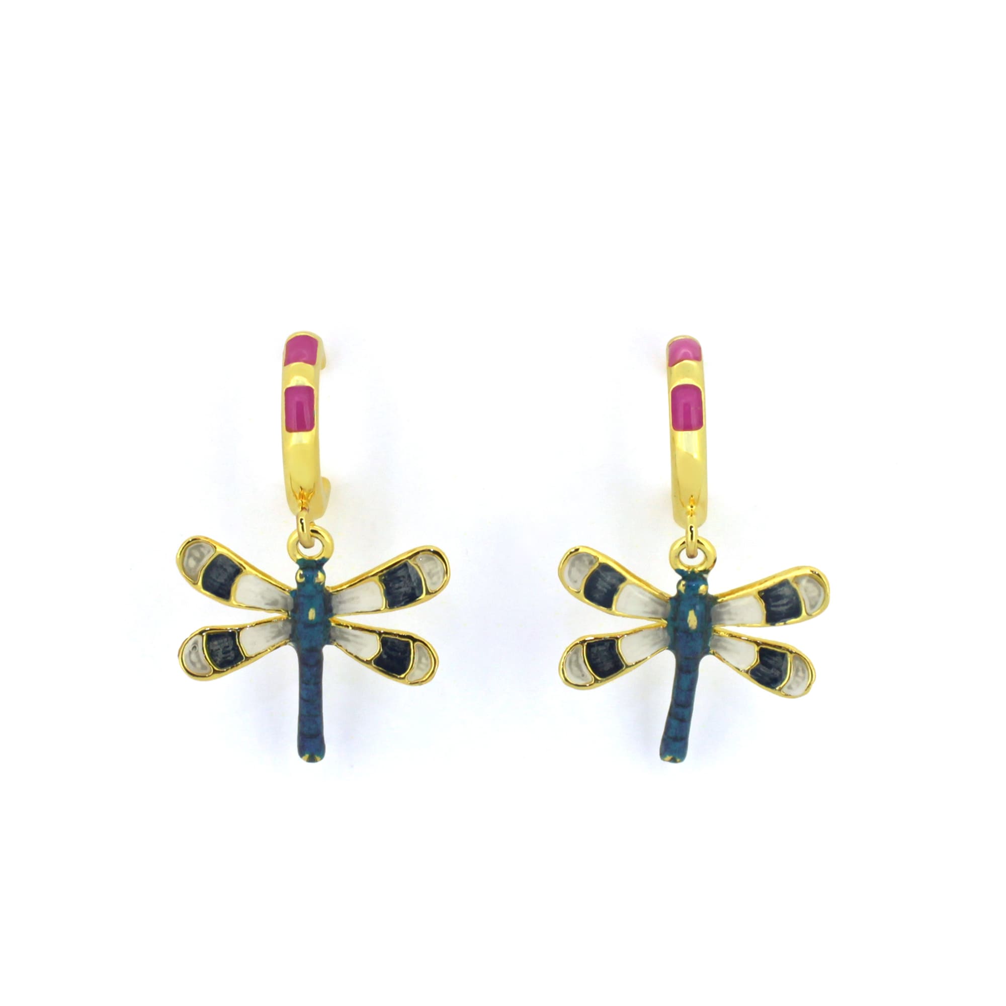 Artisan-crafted dragonfly earrings showcasing intricate details