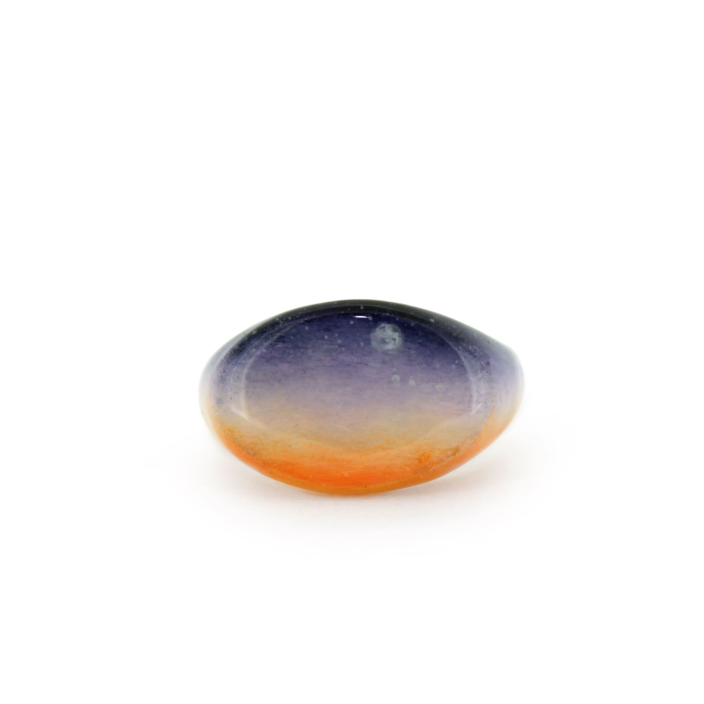 Hand-painted ring inspired by the colors of the sky, featuring a purple to orange gradient.