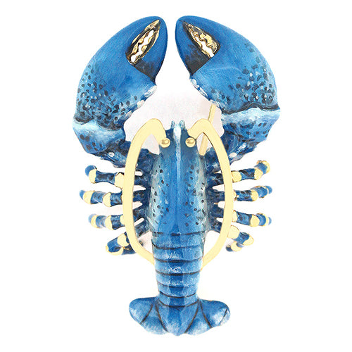 Blue Lobster Brooch