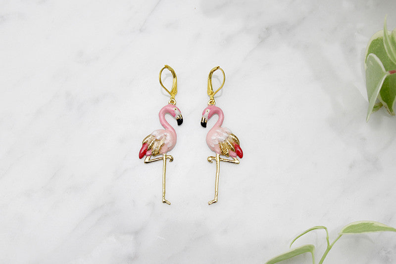 Flamingo Earrings | Ballerine Bird