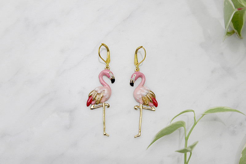 Flamingo Earrings | Ballerine Bird
