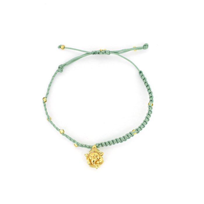 Ganesha Gold-Green SET Bracelets / Favora - Lucky