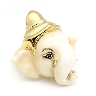 Little Ganesha White Ring