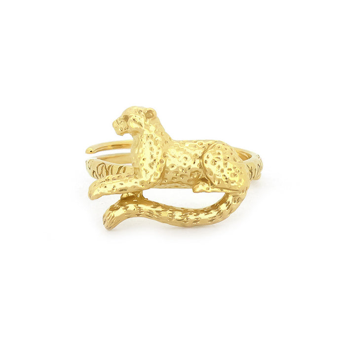 Leopard Waiting Ring 925 Sterling Silver