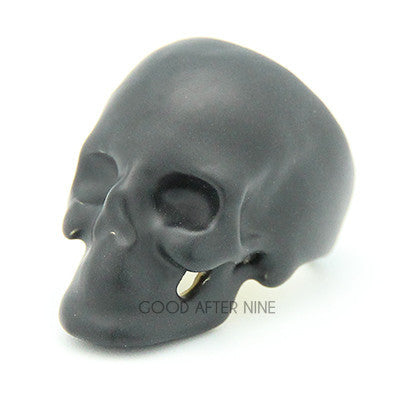 Skull Ring Black Carbon