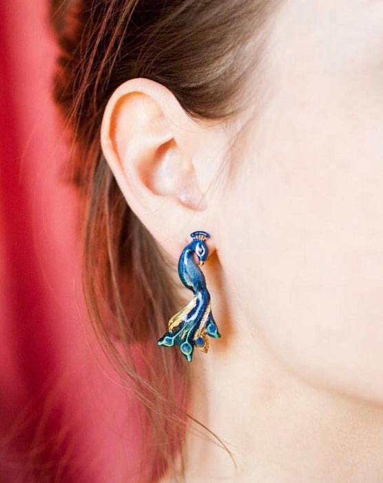 Peacock Earrings | Ballerine Bird