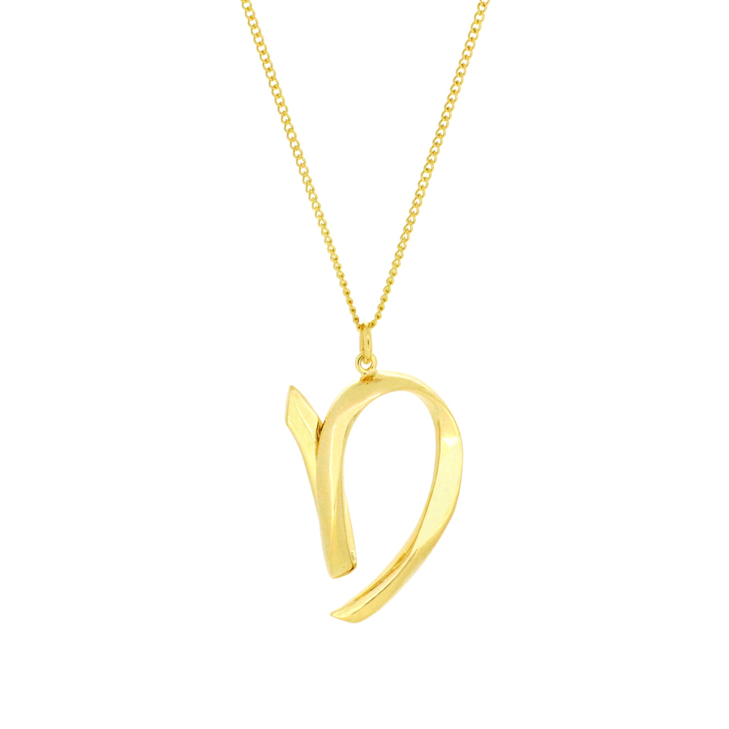 Beautiful gold plating finish necklace showcasing an artistic letter D.