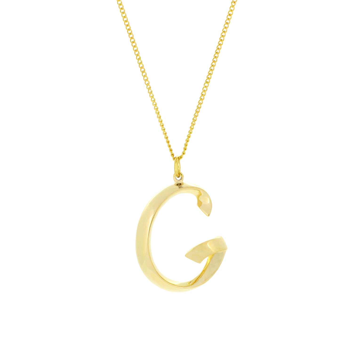 Trendy necklace with a gold-colored letter G pendant for fashion lovers.