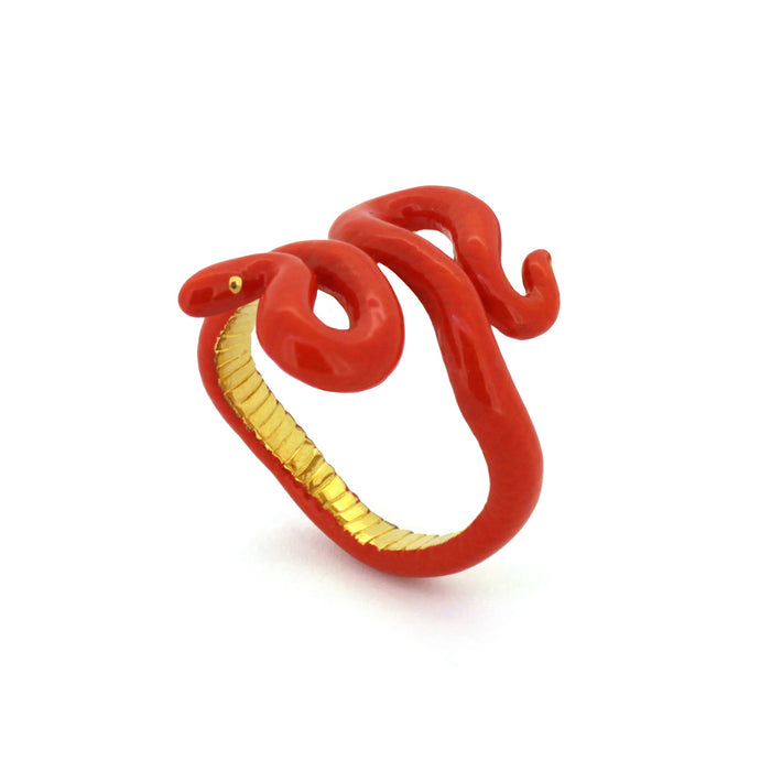 S Snake Red Ring | Candy Snake