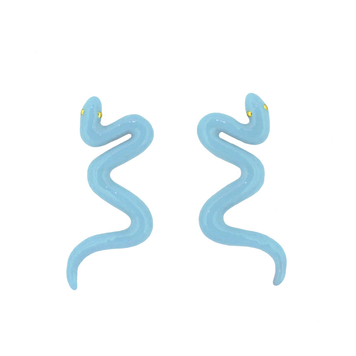 M Snake Blue Earrings | Candy Snake