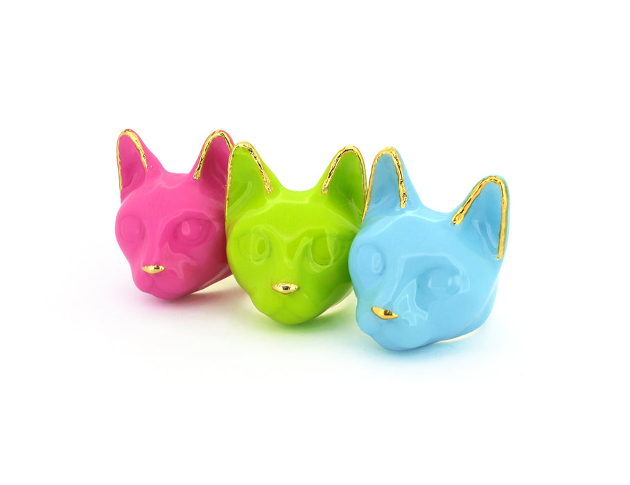 Lime Green Cat Ring | MaewMarch