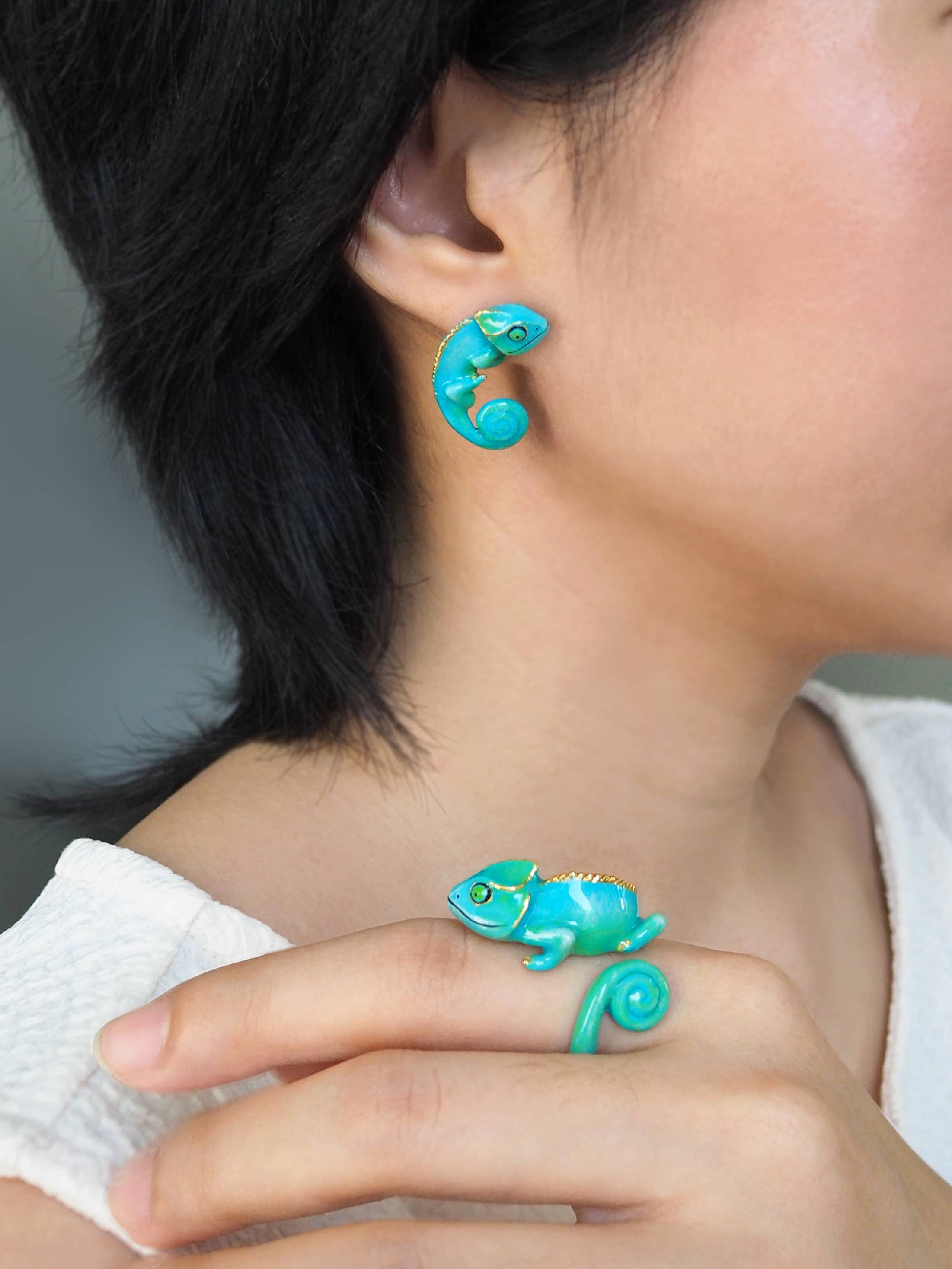 Chameleon Blue Earrings | Chameleon