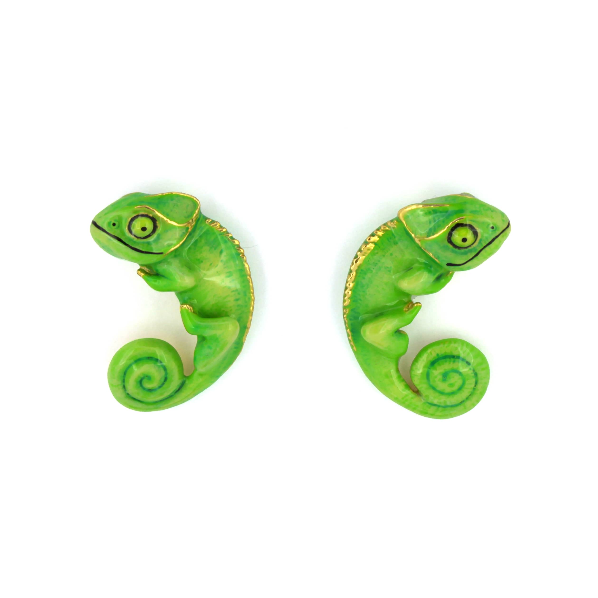 Chameleon Green Earrings | Chameleon
