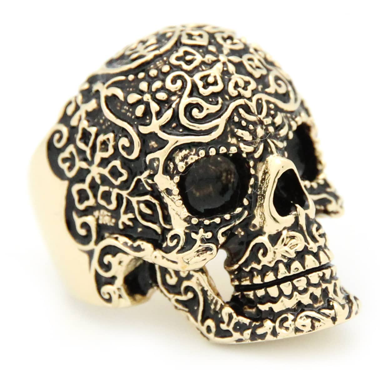 Filigree Skull Gold-Black Ring | Filigree Skull