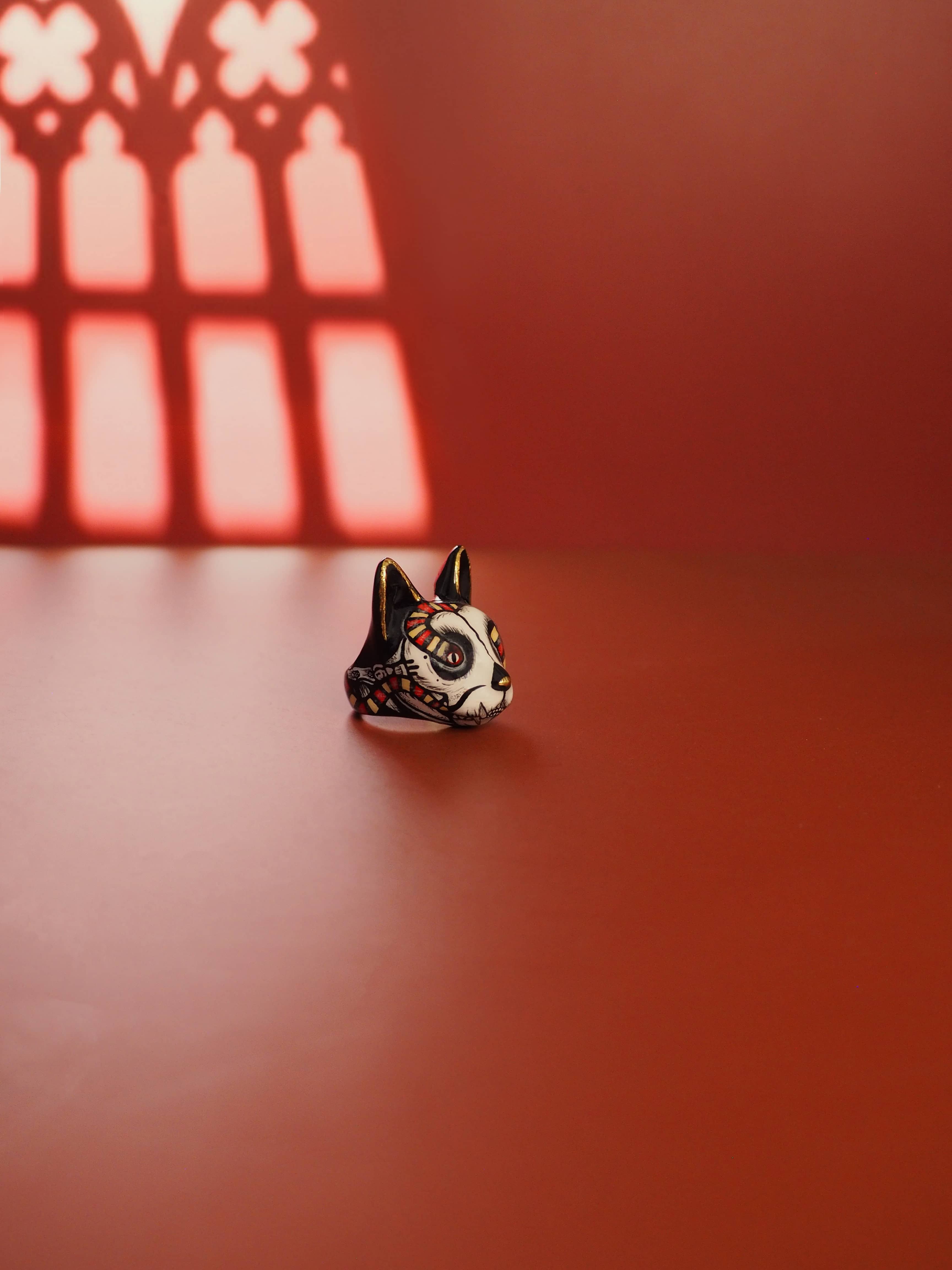 Snake Skull Cat Ring | MaewMarch