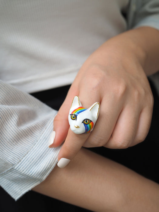 Rainbow Cat Ring | MaewMarch