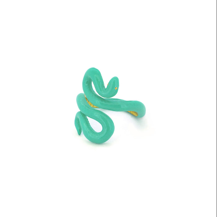 S Snake Green Ring | Candy Snake
