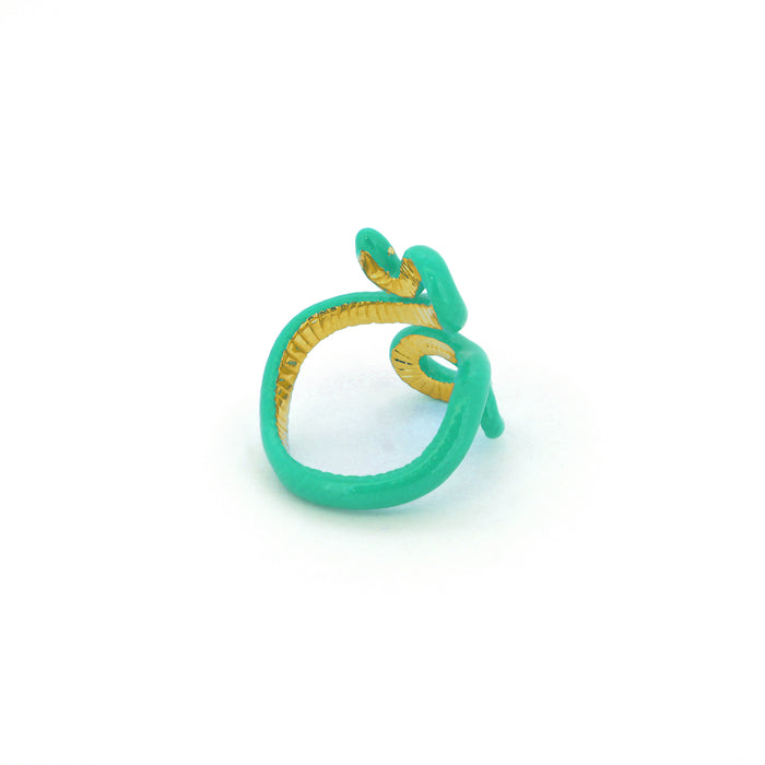 S Snake Green Ring | Candy Snake