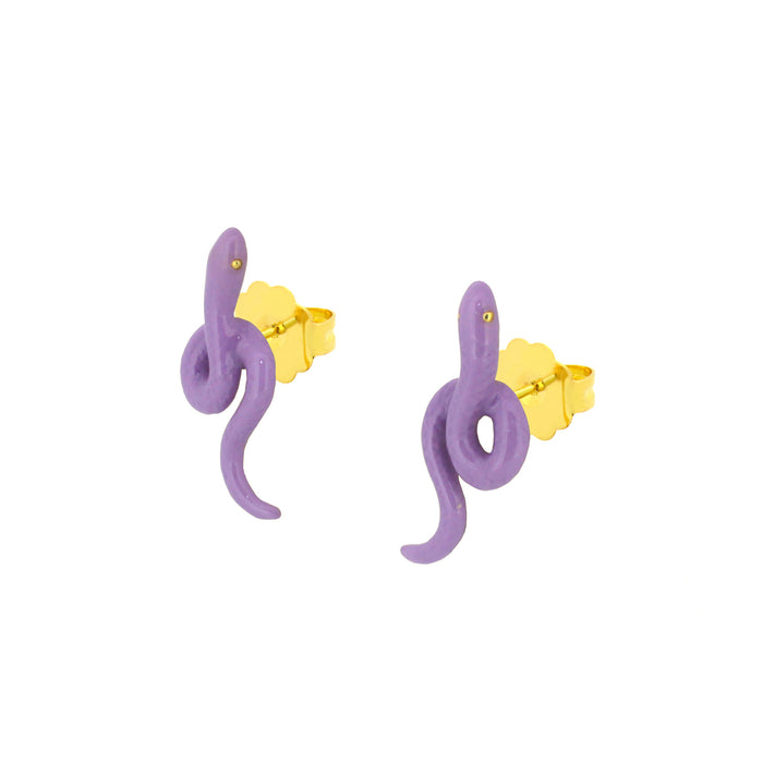 L Snake Purple Earrings | Candy Snake