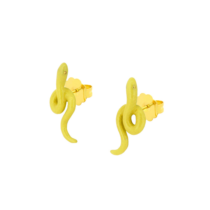 L Snake Yellow Earrings | Candy Snake