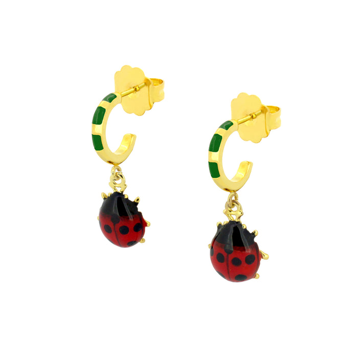 Ladybug Earrings | Morning Garden