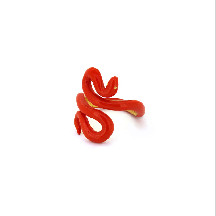 S Snake Red Ring | Candy Snake