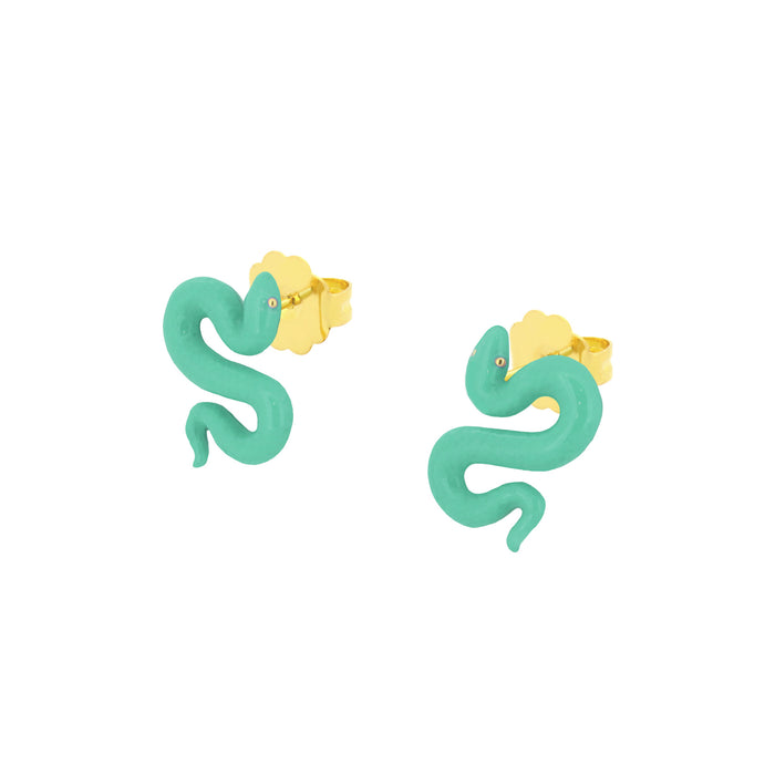 S Snake Green Earrings | Candy Snake