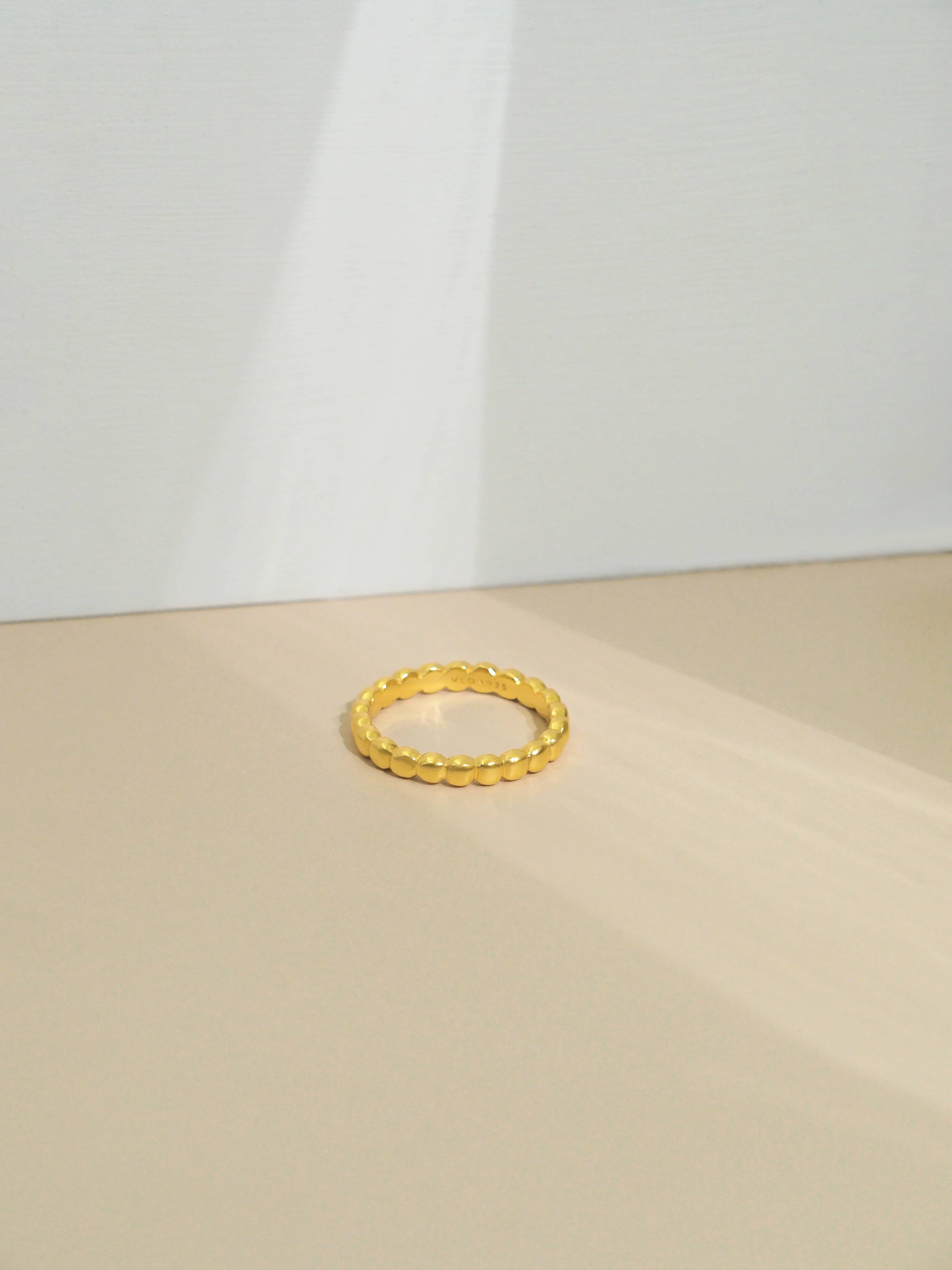 Minimal bold gold-plated ring, perfect for everyday wear.