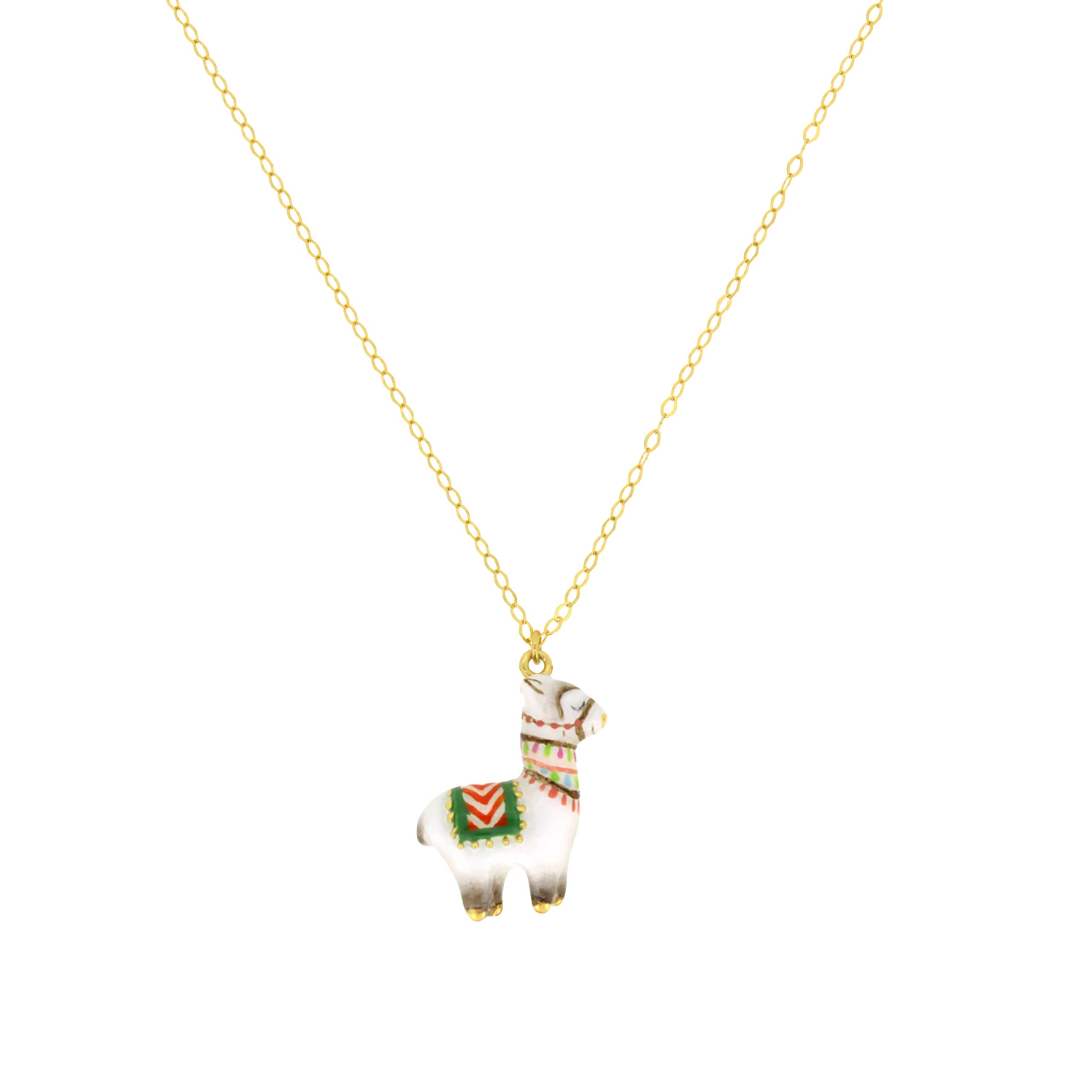Adorable, handcrafted alpaca necklace.
