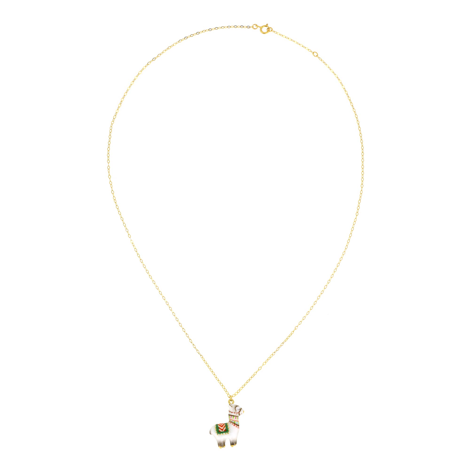 Adorable, handcrafted alpaca necklace.