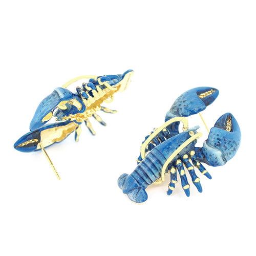 Blue Lobster Earrings