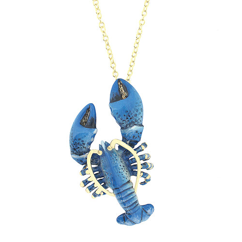 Blue Lobster Necklace