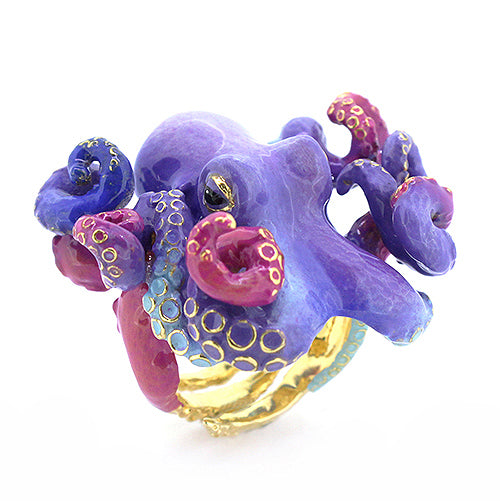 Purple Octopus Ring