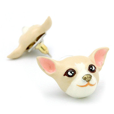 Creamy Chihuahua Earrings