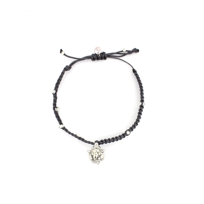 Ganesha Silver-Charcoal SET Bracelets / Favora - Lucky