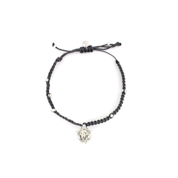 Ganesha Silver-Charcoal SET Bracelet / Favora - Lucky