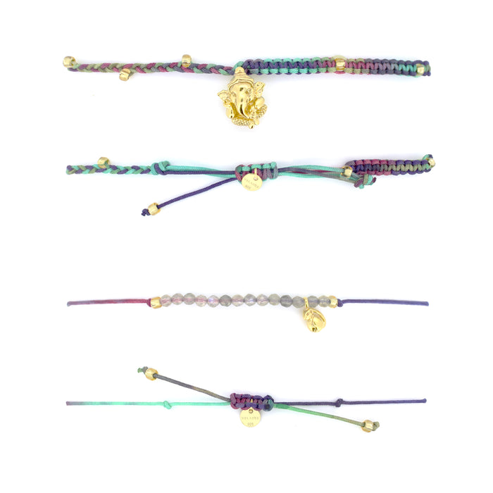 Ganesha Gold-Rainbow SET Bracelet / Favora - Lucky