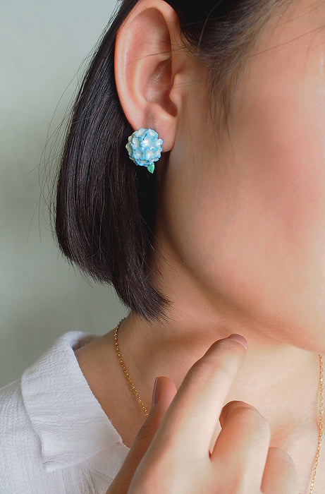 Hydrangea Blue Earrings