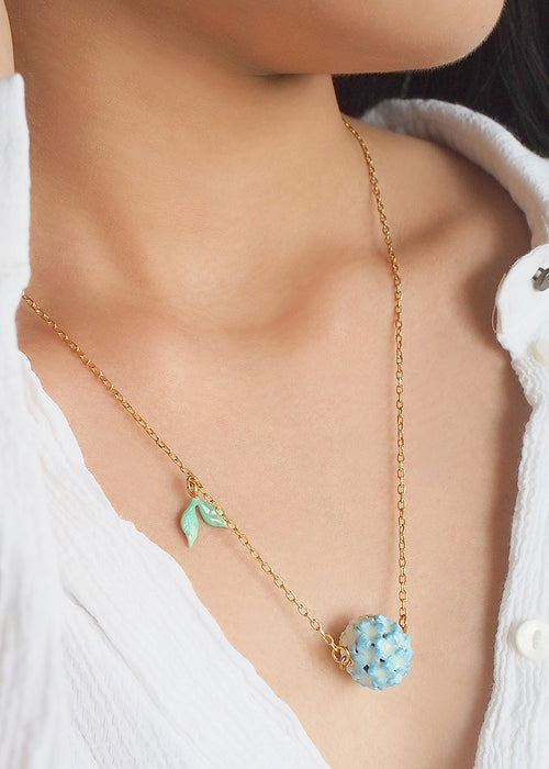 Hydrangea Blue Necklace