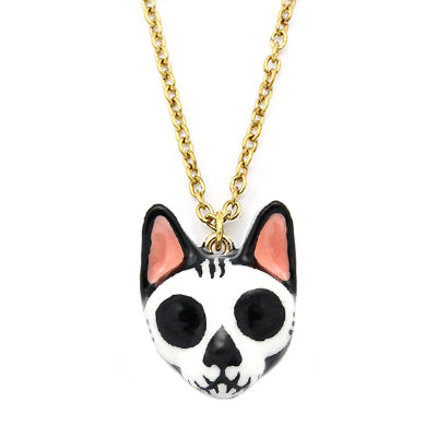 Mori Skull Cat Necklace