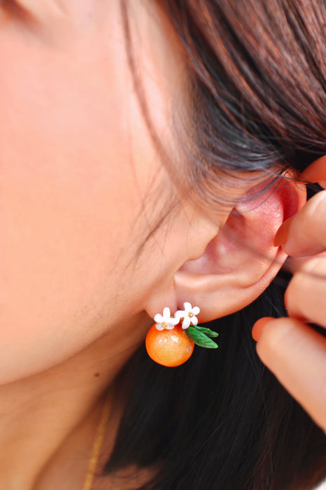 Fruity Blossom | Orange Earrings