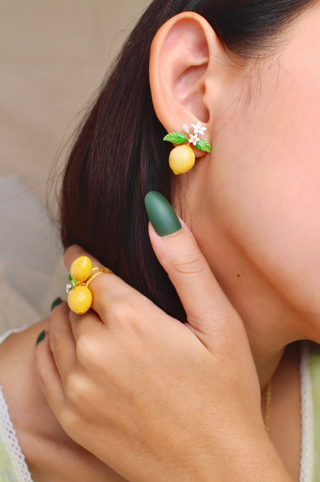 Fruity Blossom | Lemon Earrings