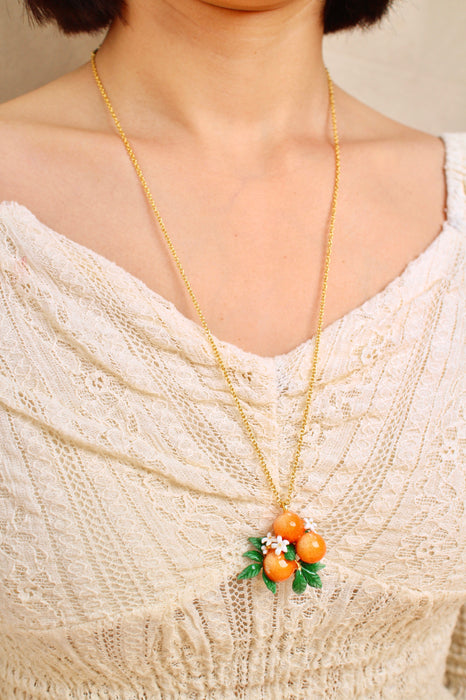 Fruity Blossom | Orange Necklace