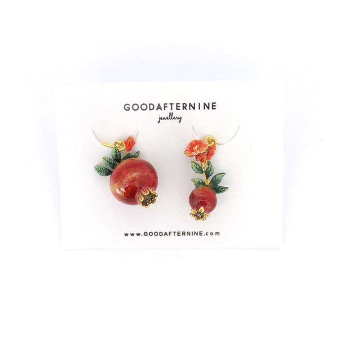 Fruity Blossom | Pomegranate Earrings